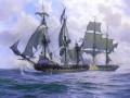 フリゲート艦と帆船
